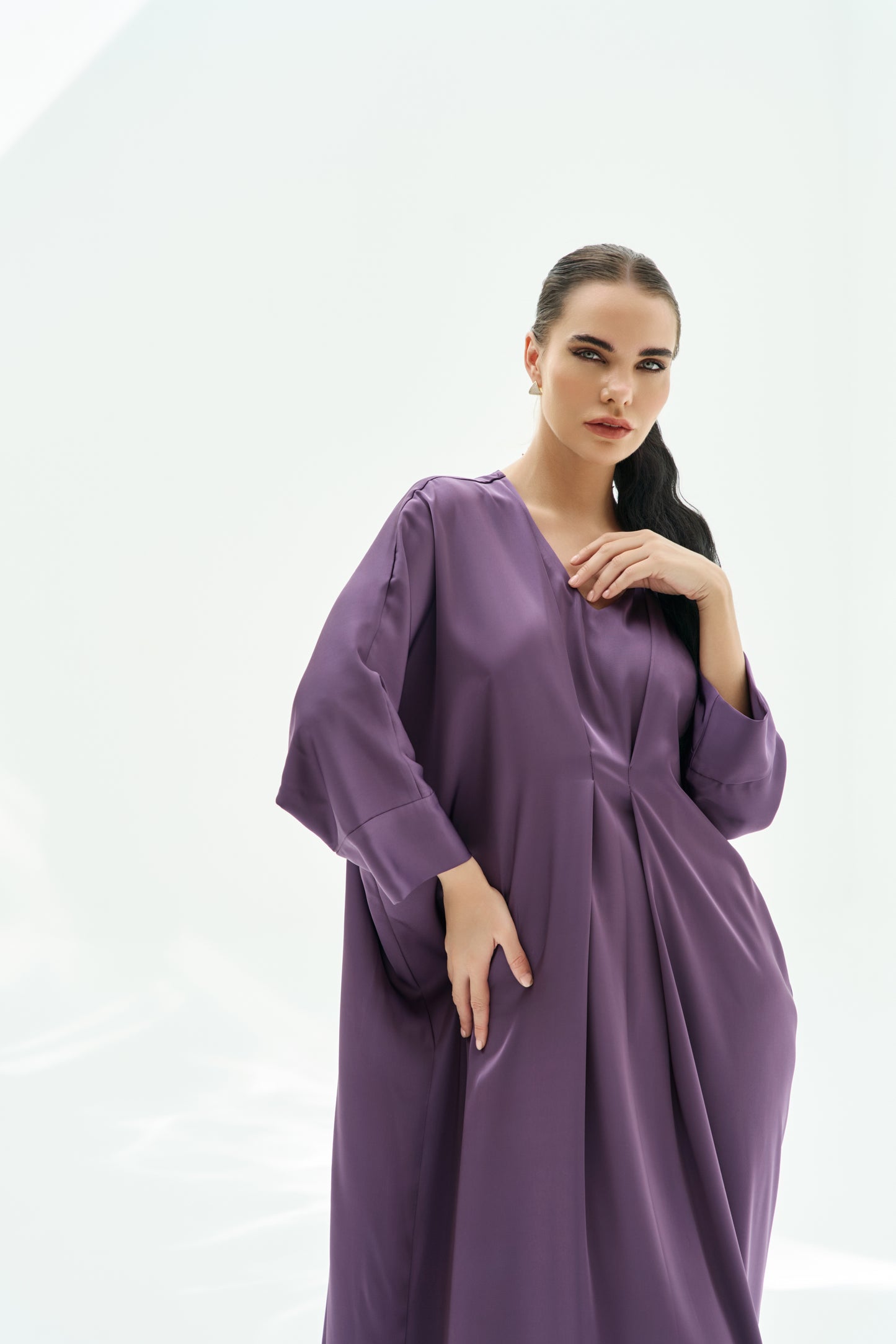 LA ROBE KAFTAN SILK AMETHYST