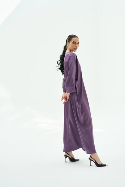 LA ROBE KAFTAN SILK AMETHYST